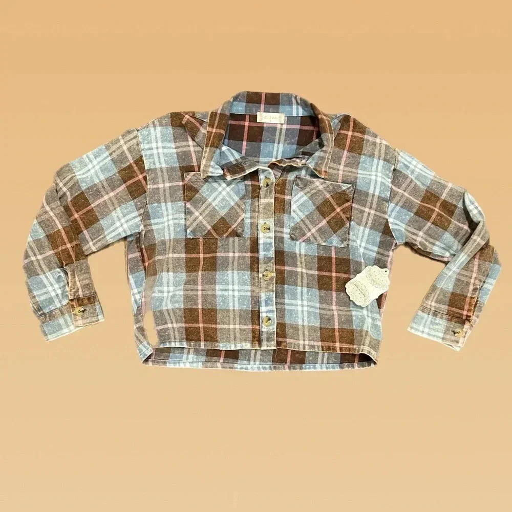 Altered State Cropped Flannel, NWT, Size Small